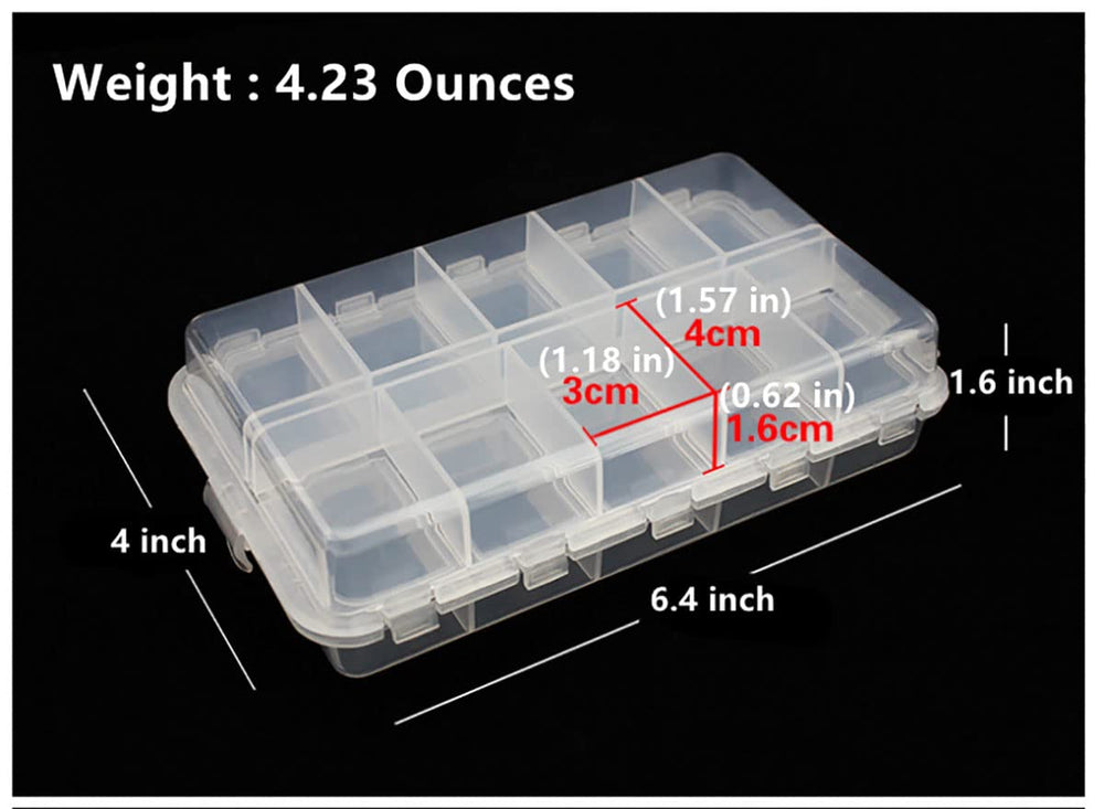 Open interior showing 20 compartments with transparent lids