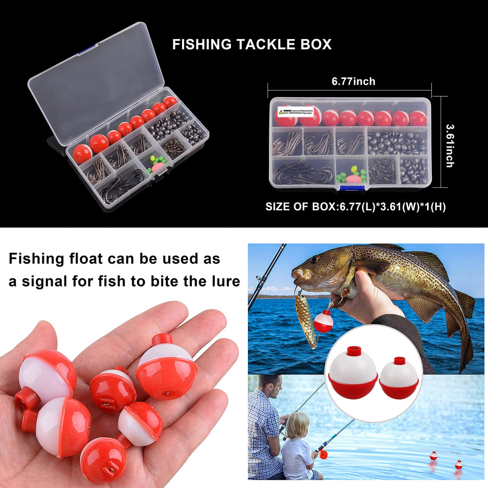 Snap bobber floats 8pcs in tackle kit