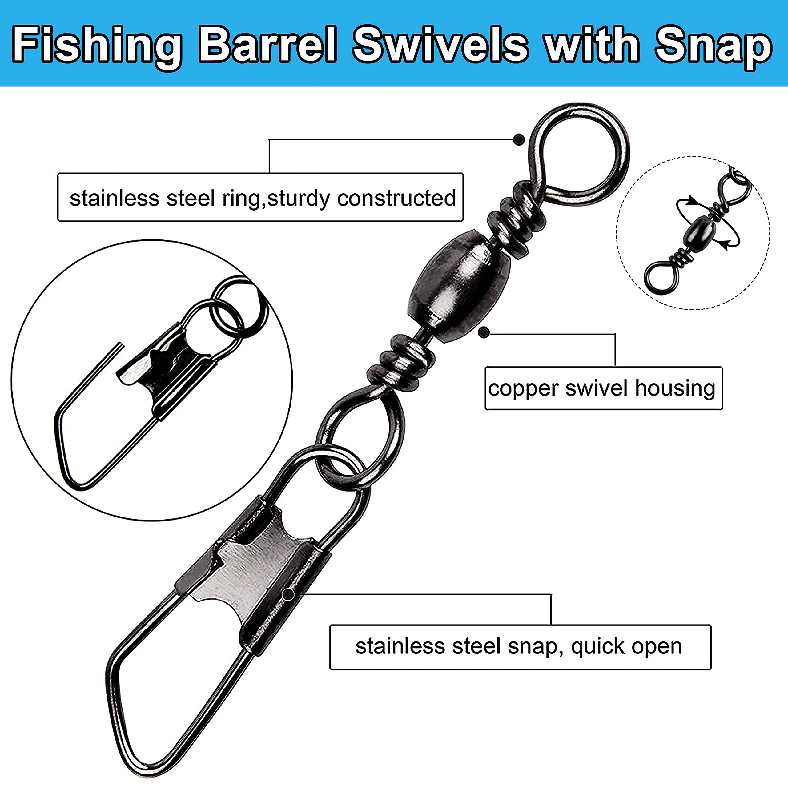 Fifty-two removable split shot sinkers included