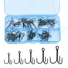 Fishing Treble Hooks Kit – Natufish 50pcs mixed sizes 2/4/6/8/10