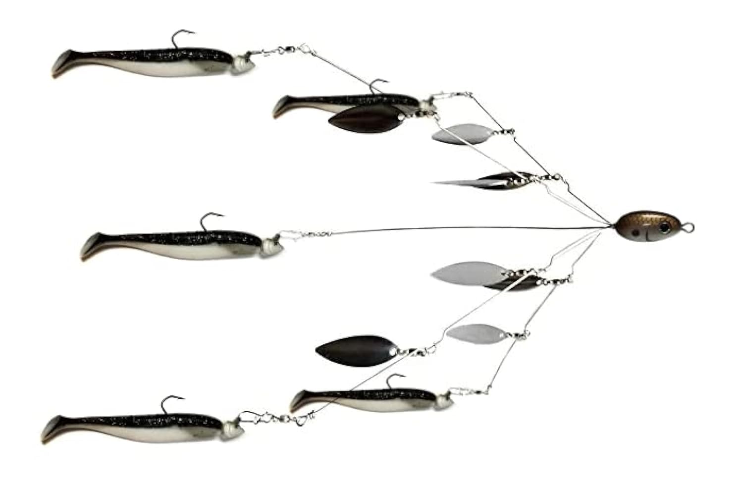 Umbrella rig with 5 arms and 8 willow blades