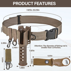 Adjustable waist belt showing quick-release buckle and nylon webbing