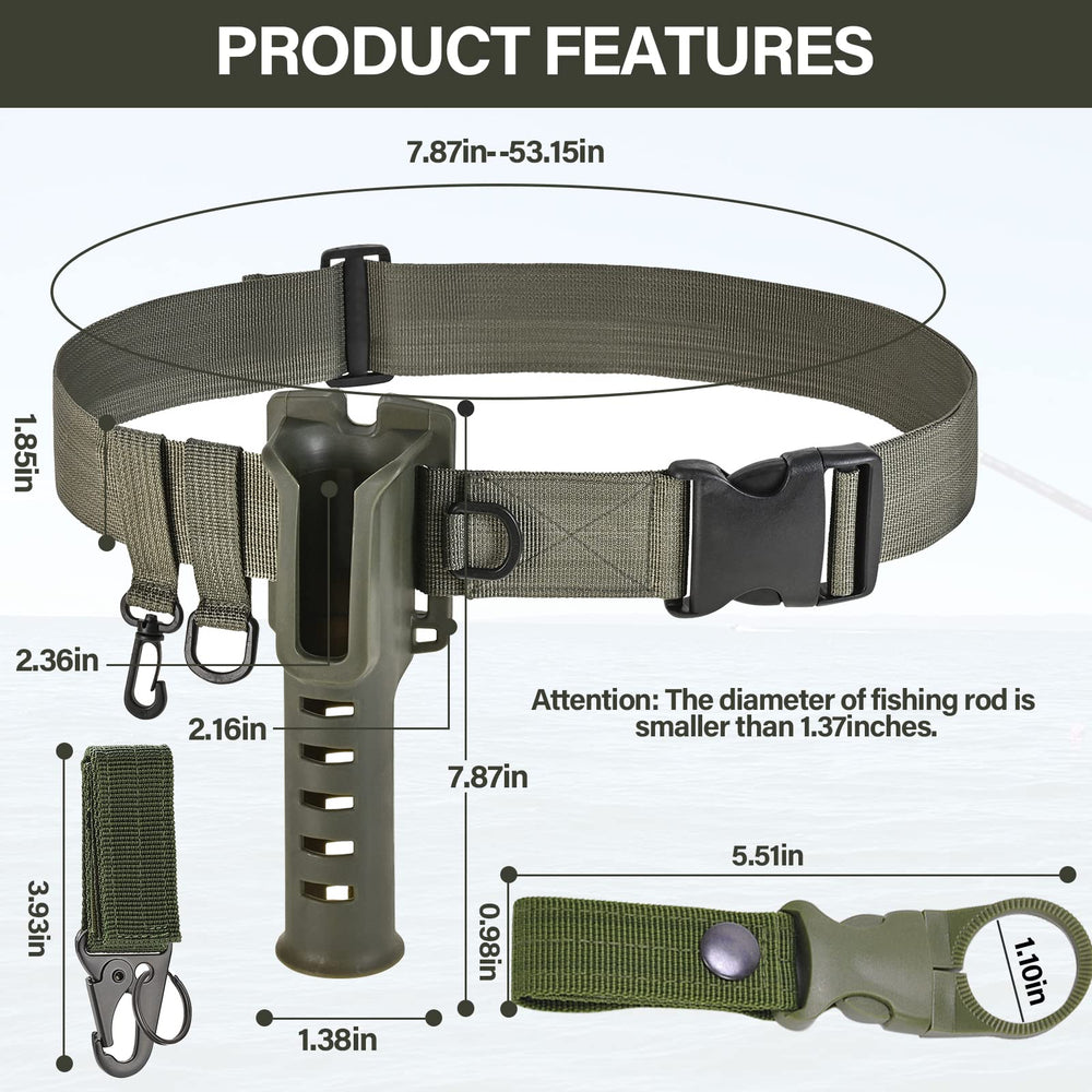 Belt with D-rings, swivel hook, and eagle clip attachments