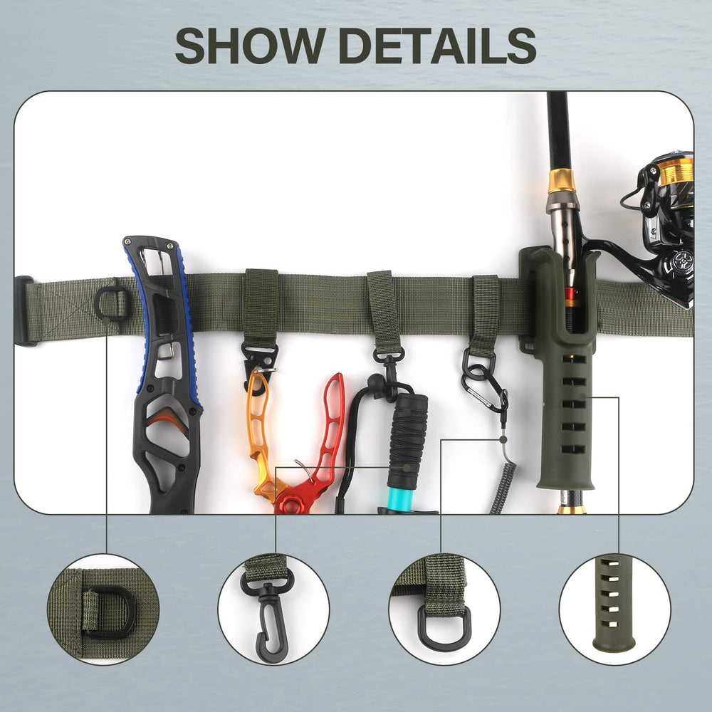 Integrated water bottle ring holder on belt for on-the-go hydration