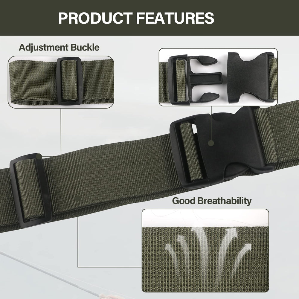 Full-length belt extended to show up to 53.1 inches maximum length