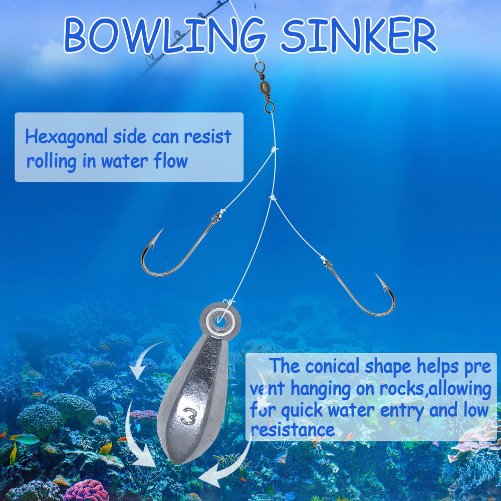 2oz-9pcs fishing weights pack