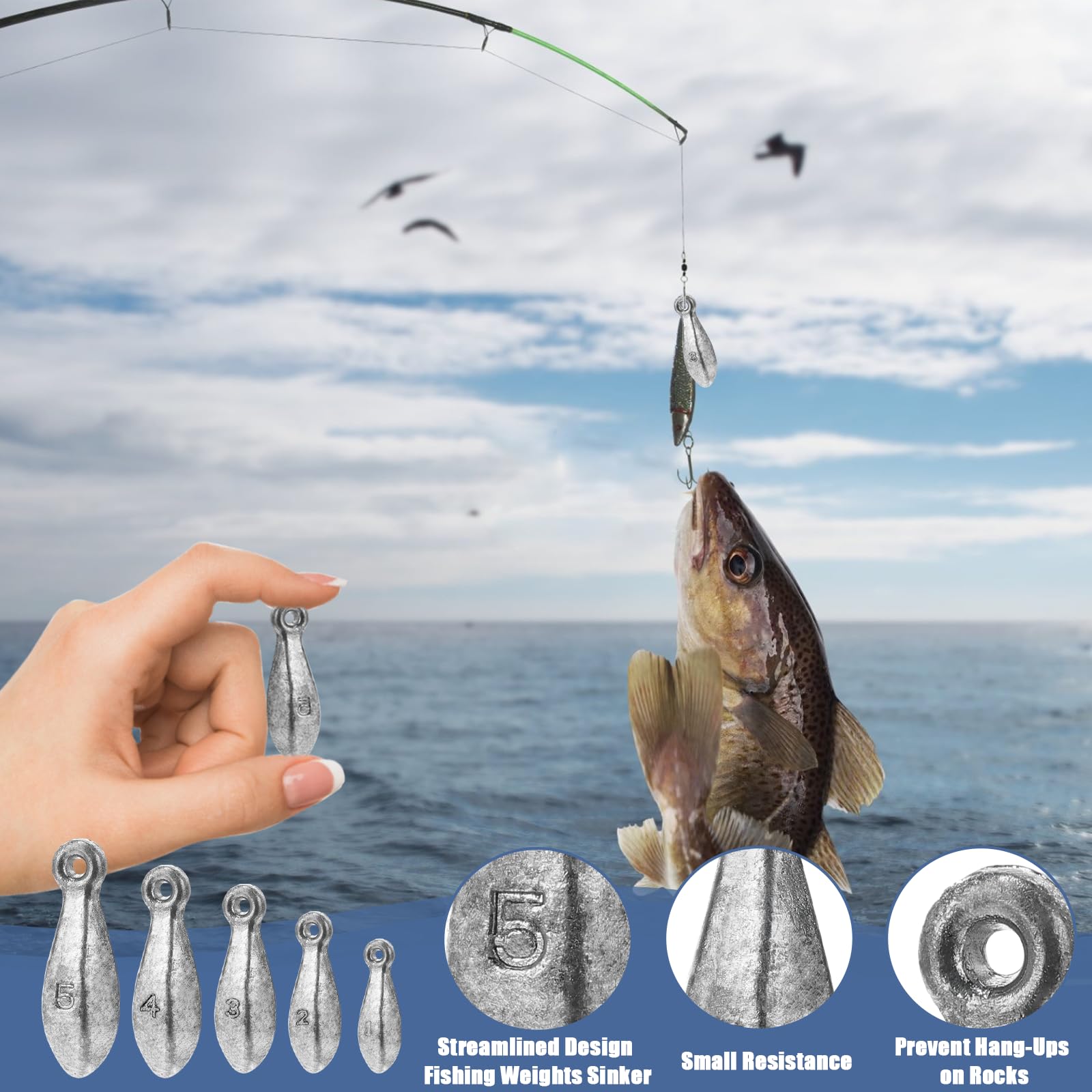 5 oz lead fishing weight sinker