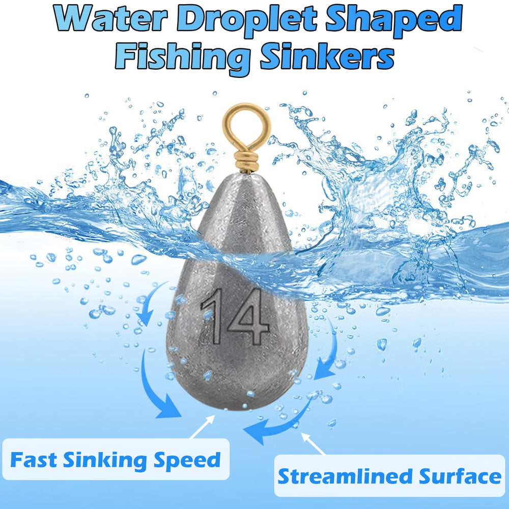 Reusable lead fishing weights for saltwater and freshwater fishing