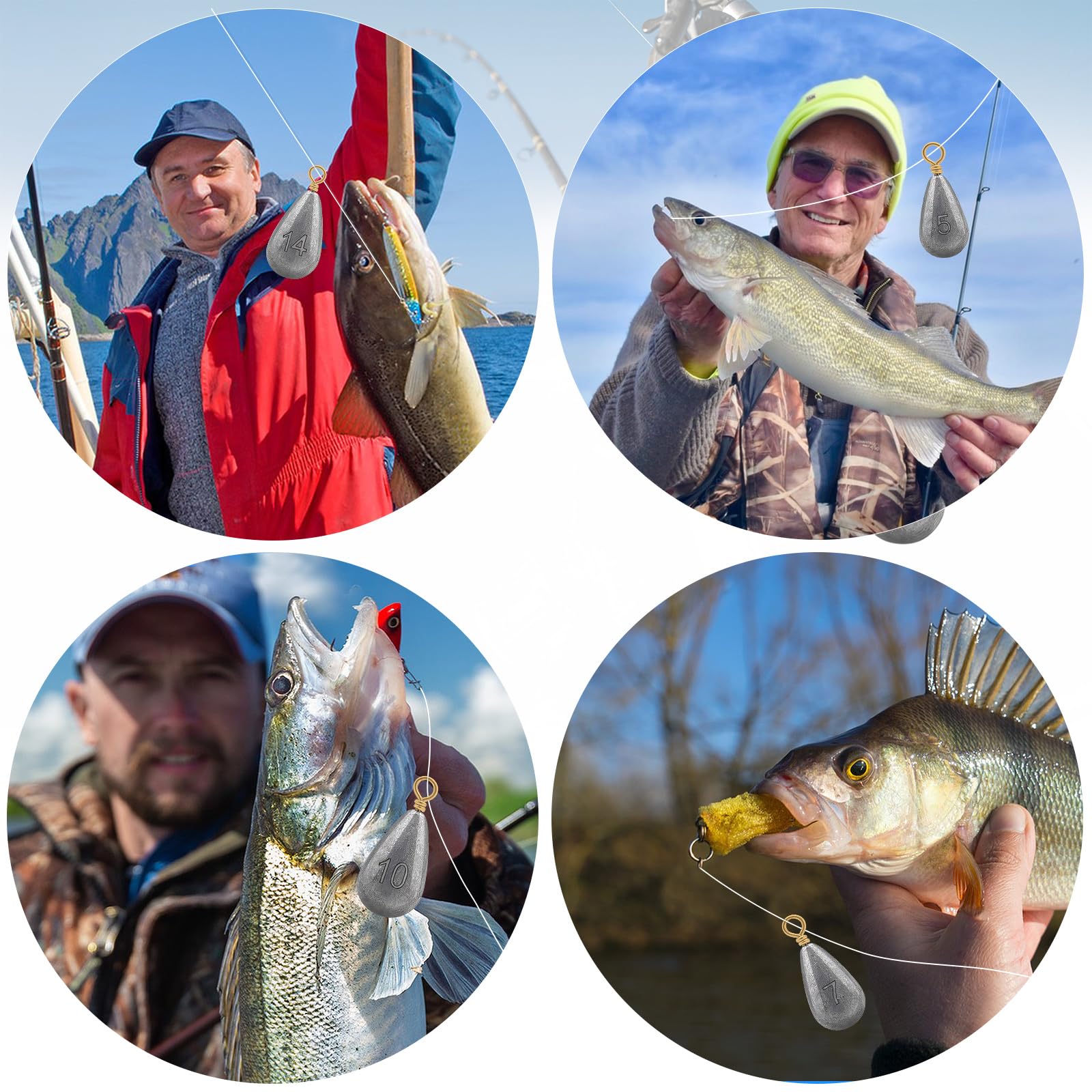 All-in-one weights kit ideal for bass and catfish fishing