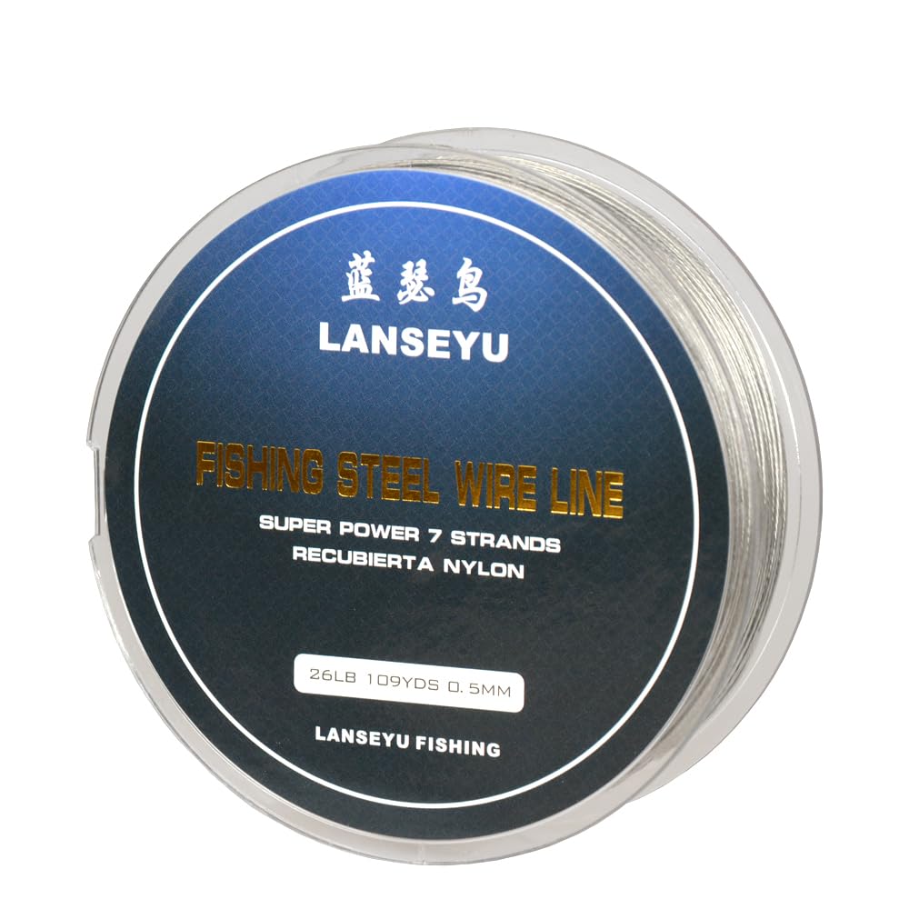 Nylon-coated 0.5mm 100m 1x7 stainless steel fishing leader wire