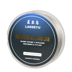 Nylon-coated 0.5mm 100m 1x7 stainless steel fishing leader wire