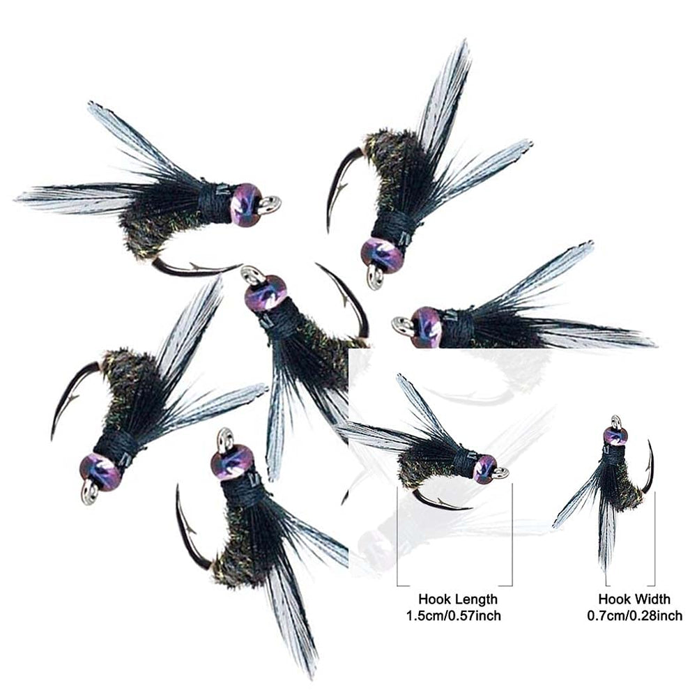 Angler using multi-pattern fly lures for fishing