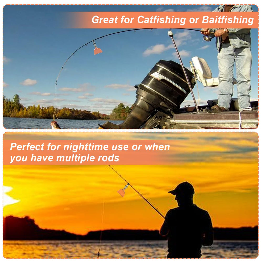 Quick-install copper fishing bells attached to a fishing rod