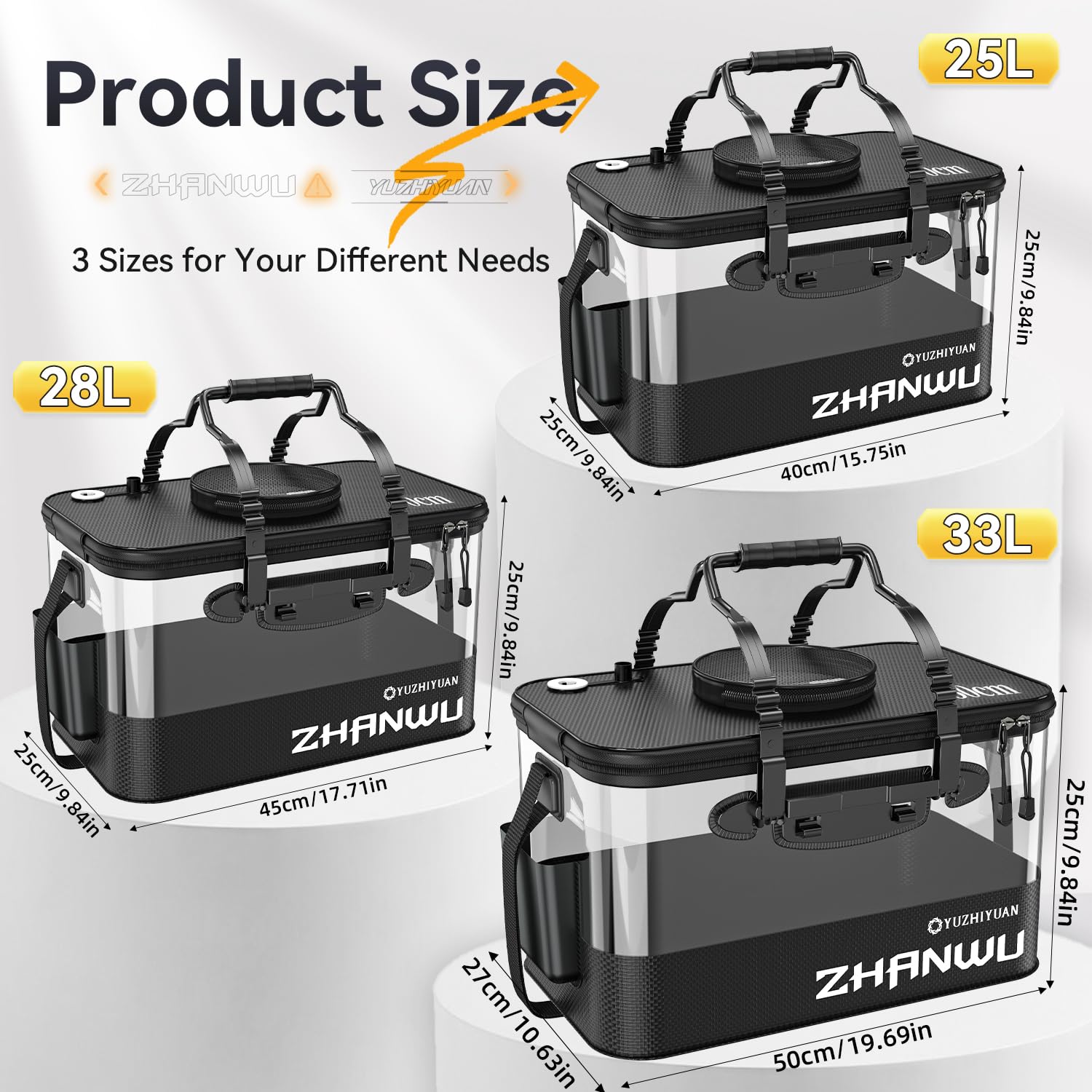 Breathable skylight top with zipper for live bait