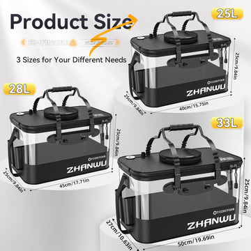 Breathable skylight top with zipper for live bait