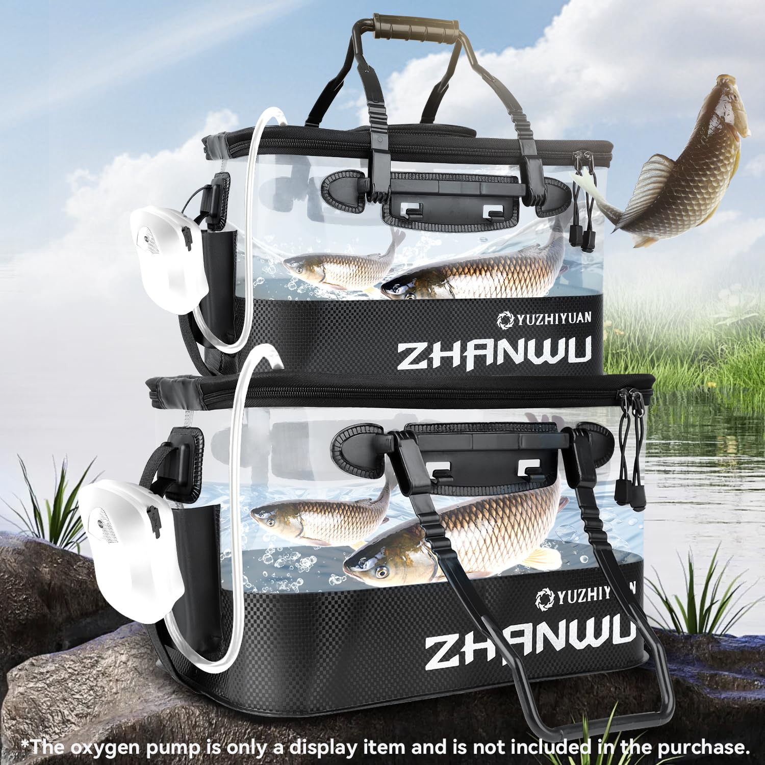 Spacious interior suitable for live bait and small fish