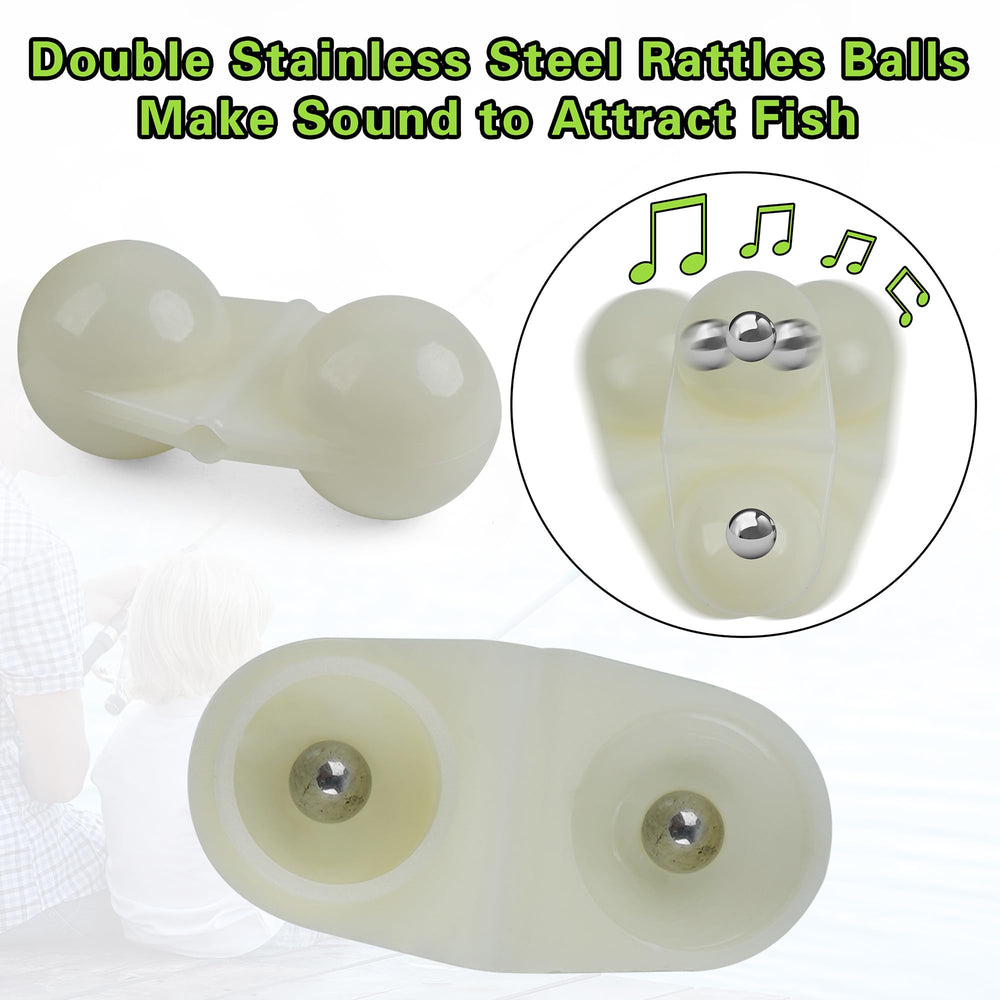 40-pack rattle beads in five colors with dimensions 31x13mm