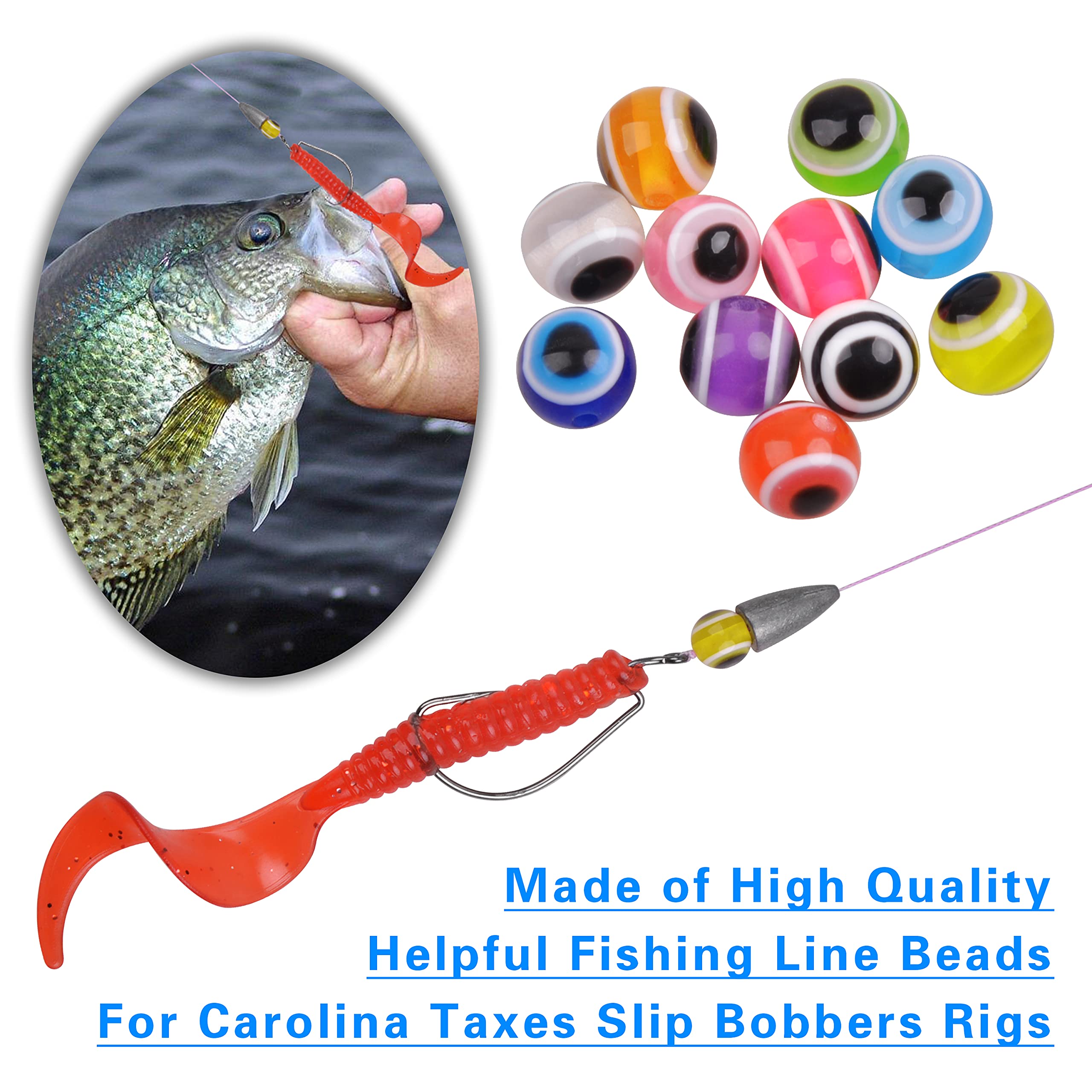 Beads used on rigs, hooks, or fishing lines