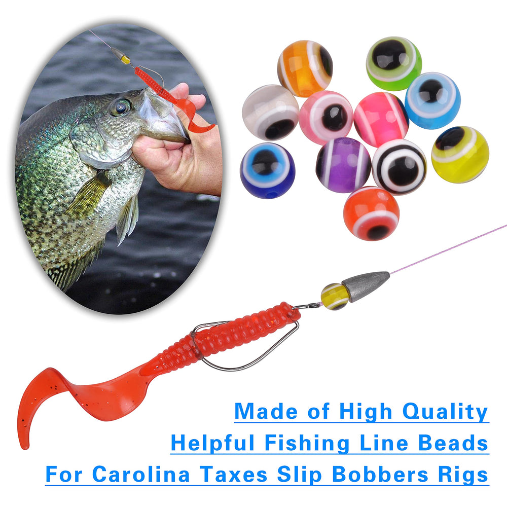 Beads used on rigs, hooks, or fishing lines