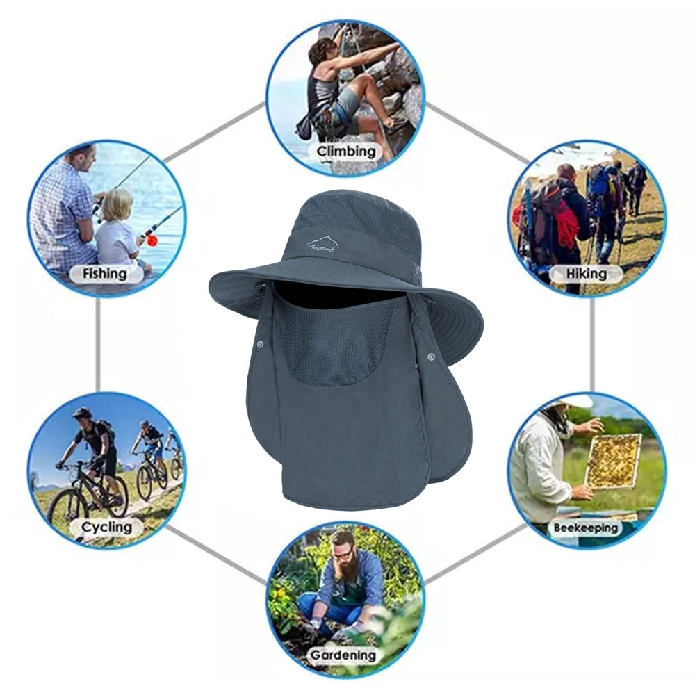 Packable and foldable outdoor sun hat