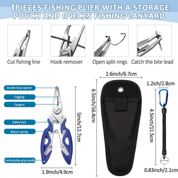 fishing lanyard with stainless steel clip