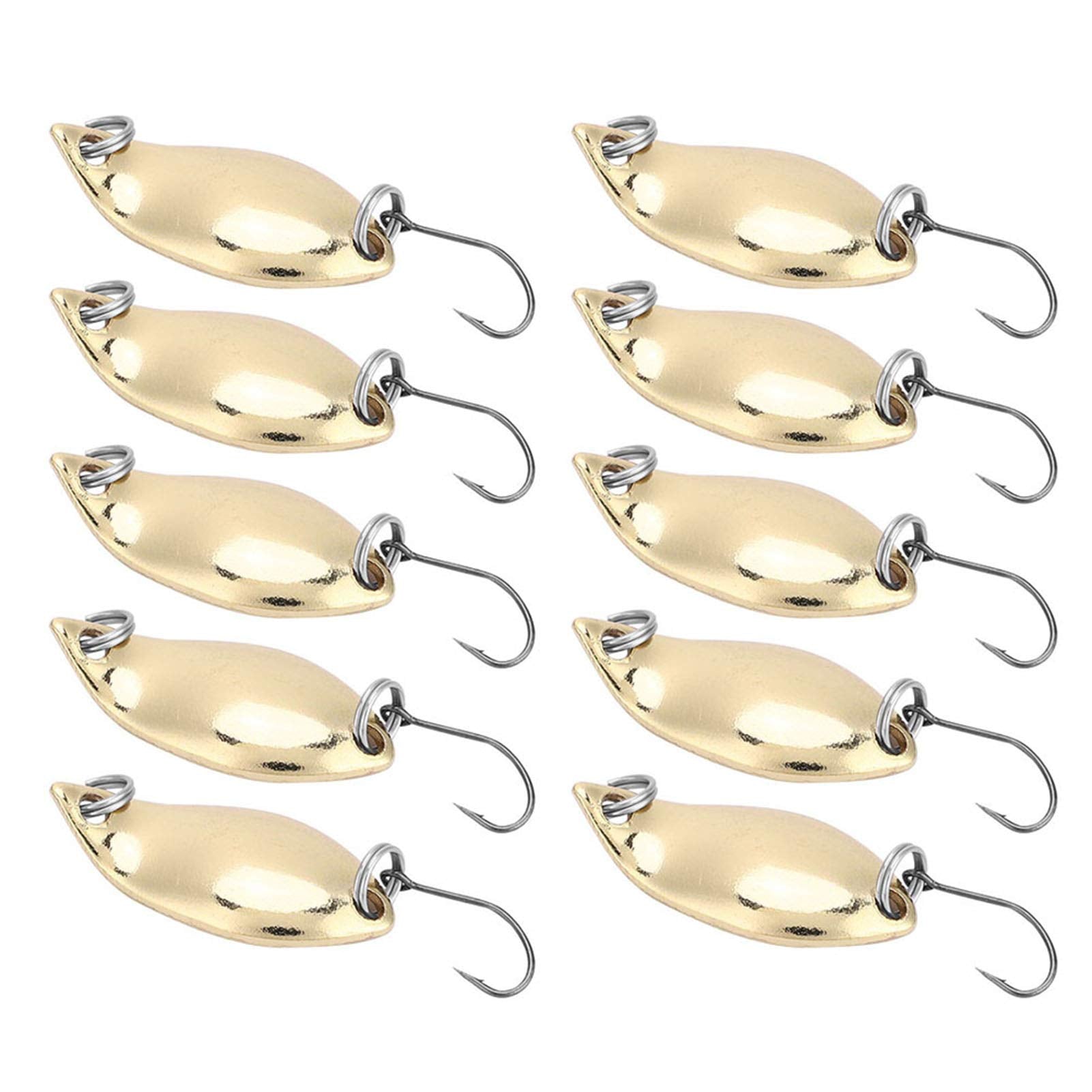 Gold 2.5g fishing lure close-up