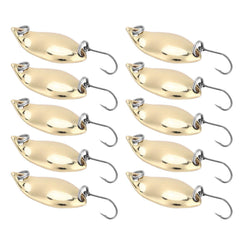 Gold 2.5g fishing lure close-up