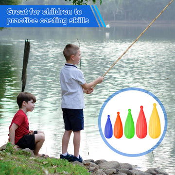 Kids practicing casting with soft PVC fishing plugs