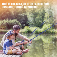 Second telescopic fishing rod with EVA grip and spinning reel