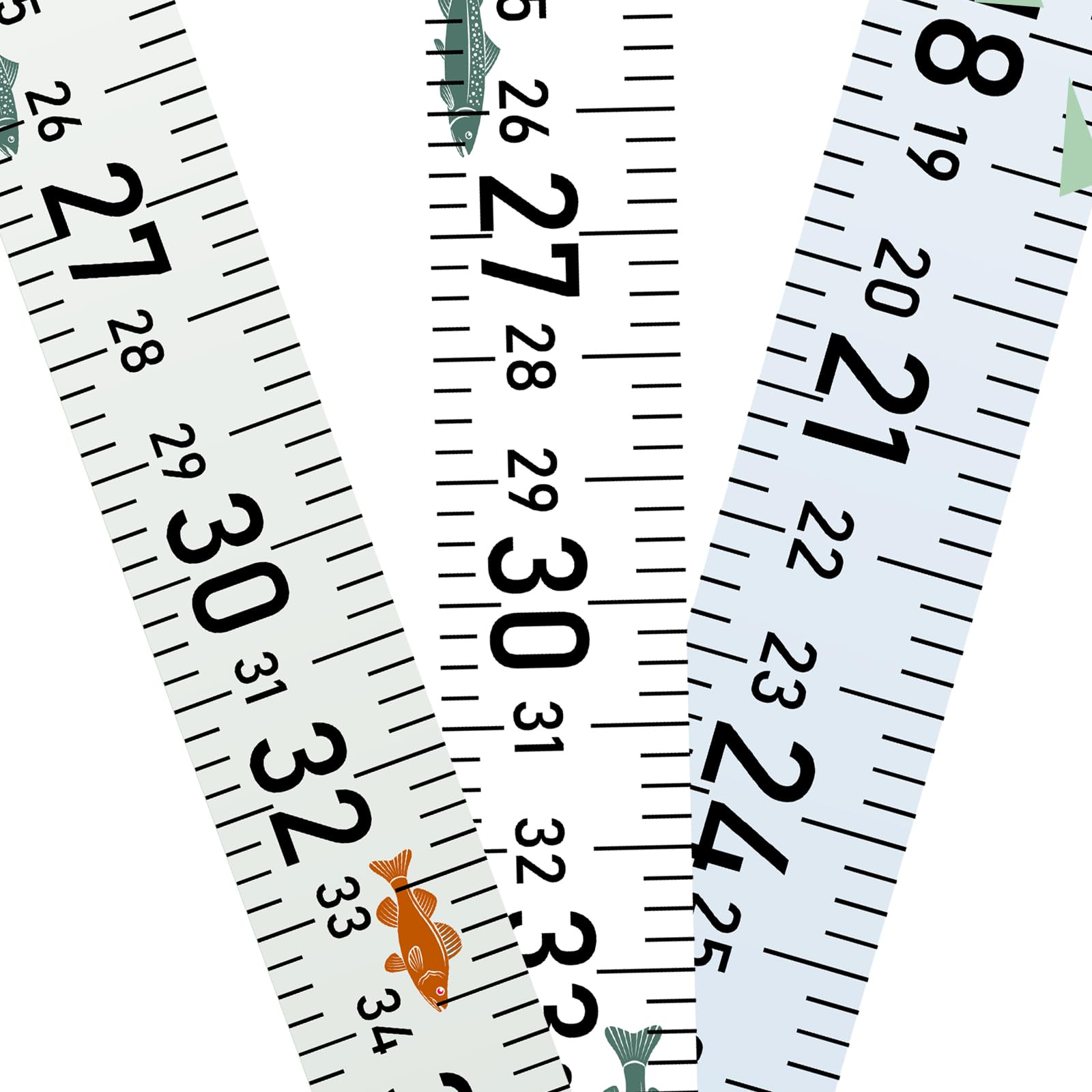 58-inch fishing ruler sticker applied to boat surface