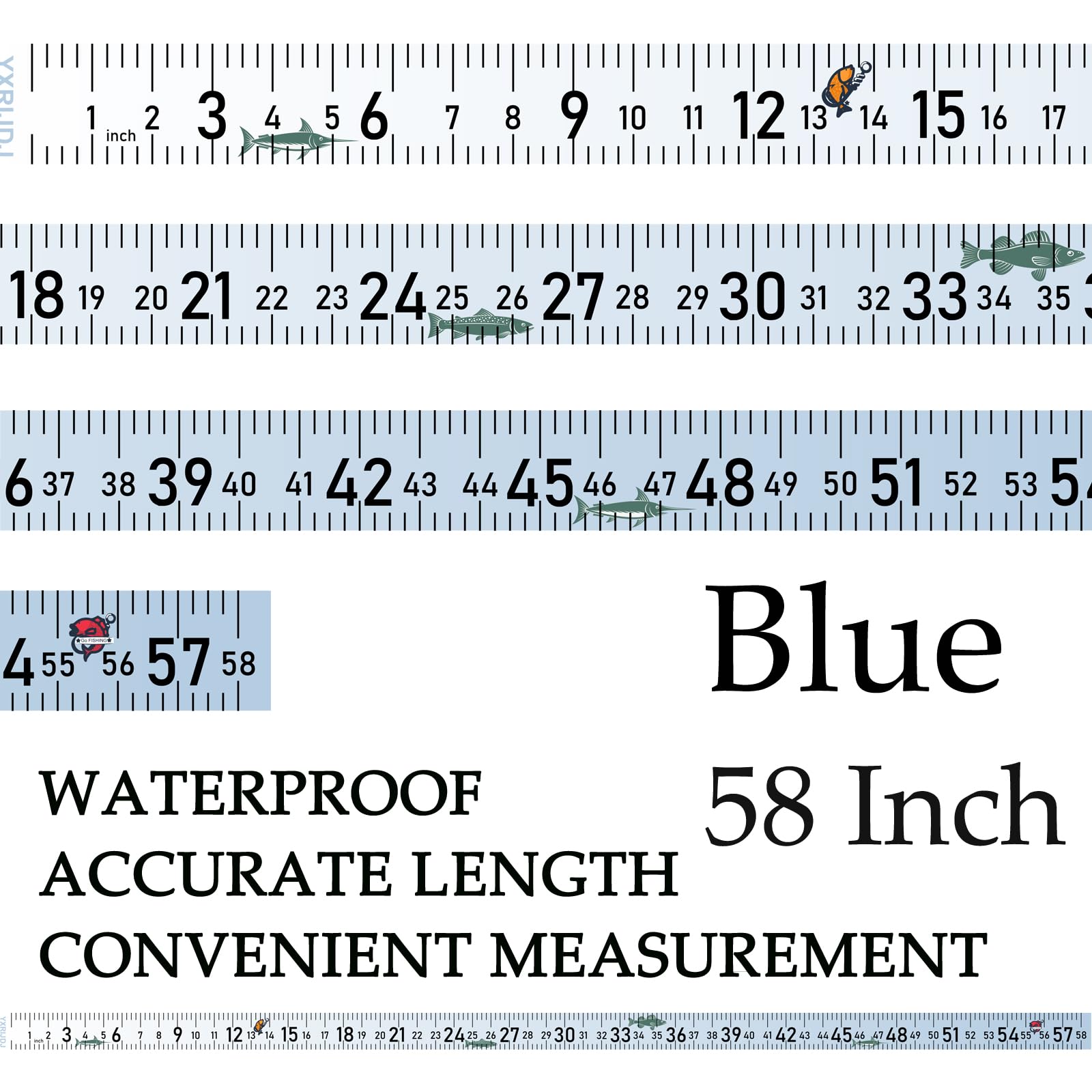 Ruler sticker being cut to desired length
