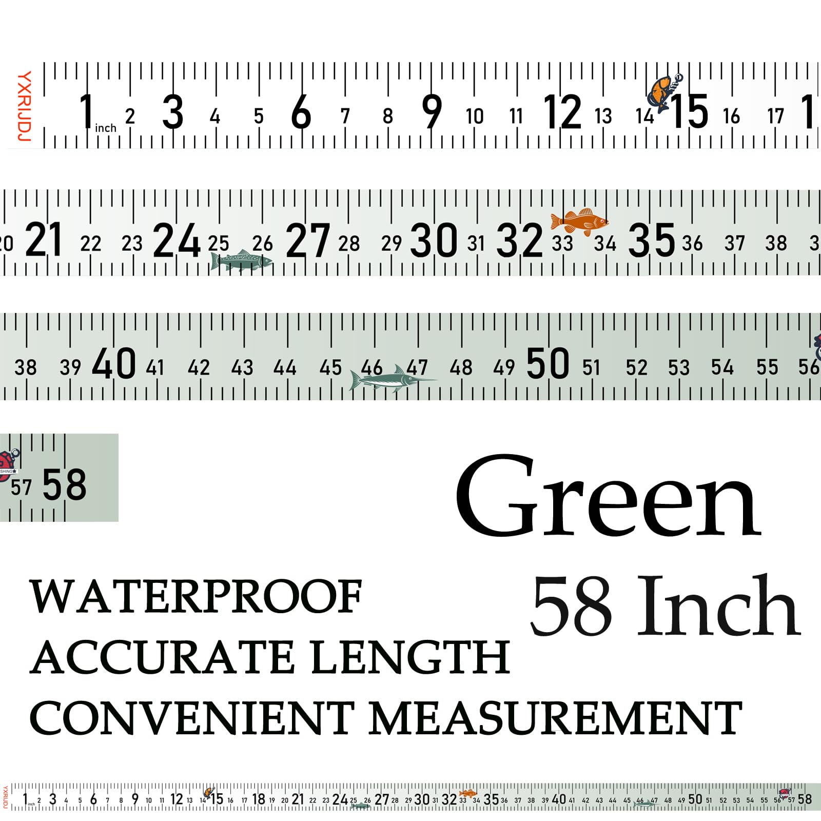 Ruler sticker on dock or craft table for measurements