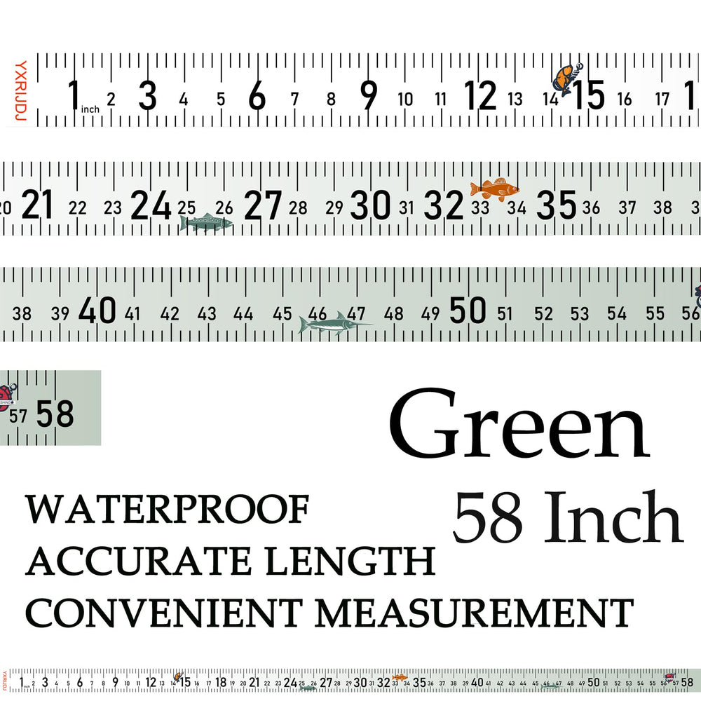 Ruler sticker on dock or craft table for measurements
