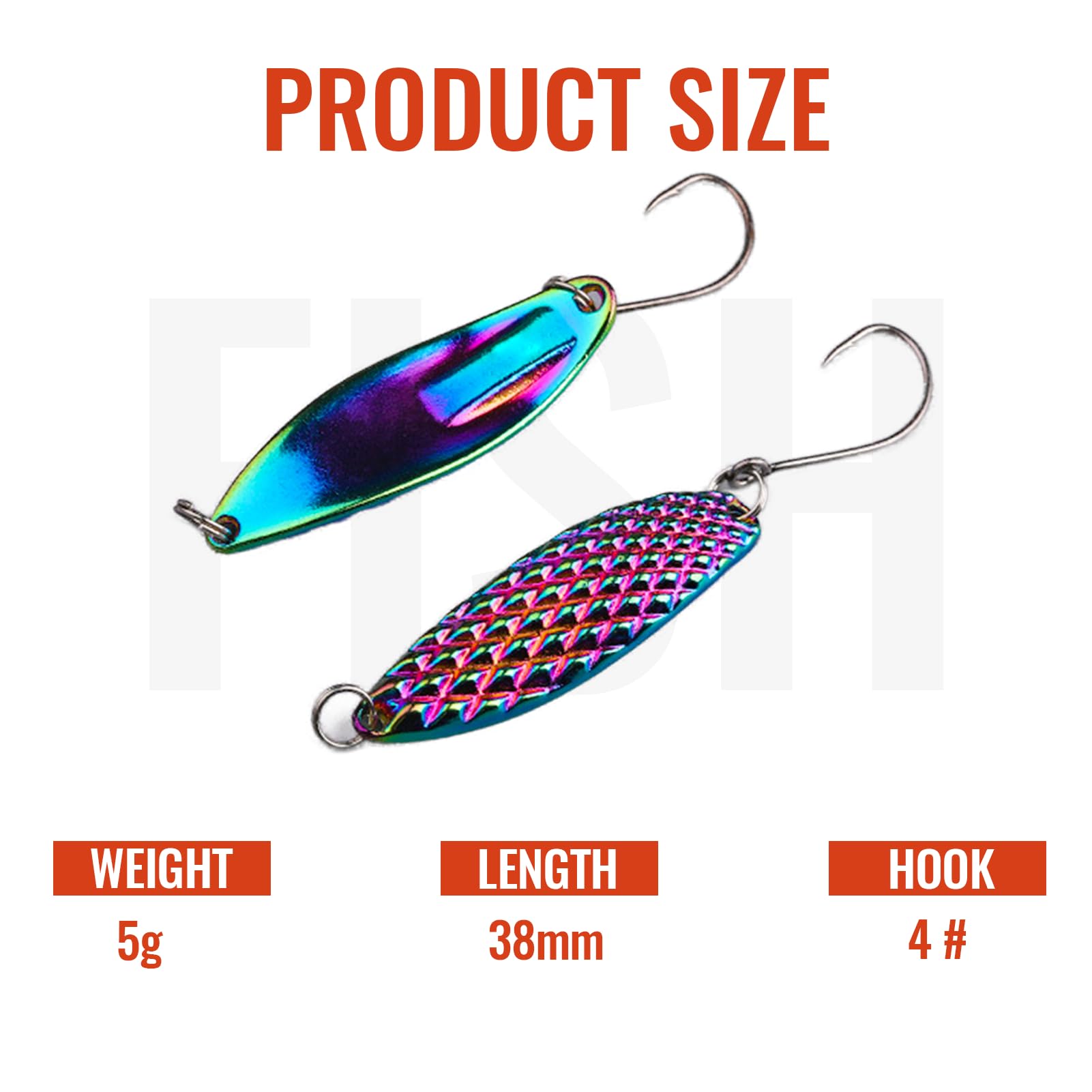 Close-up view of 5g leech-shaped spinner bait