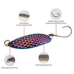 Zinc alloy hard metal spinner bait with reflective surface