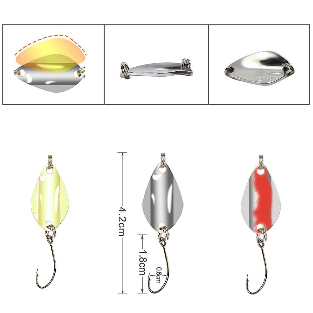 Spoon spoons spinning and wobbling to reduce line twist