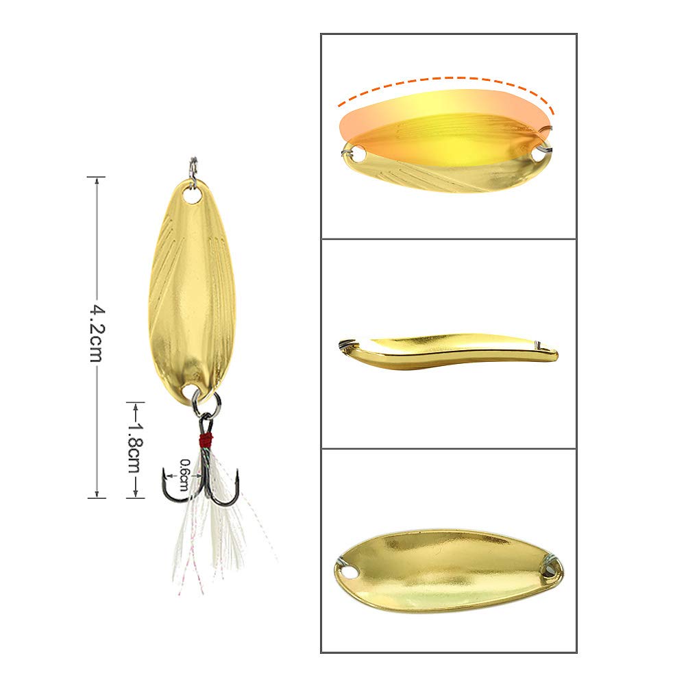 Spoon lure fluttering in water during slow retrieve