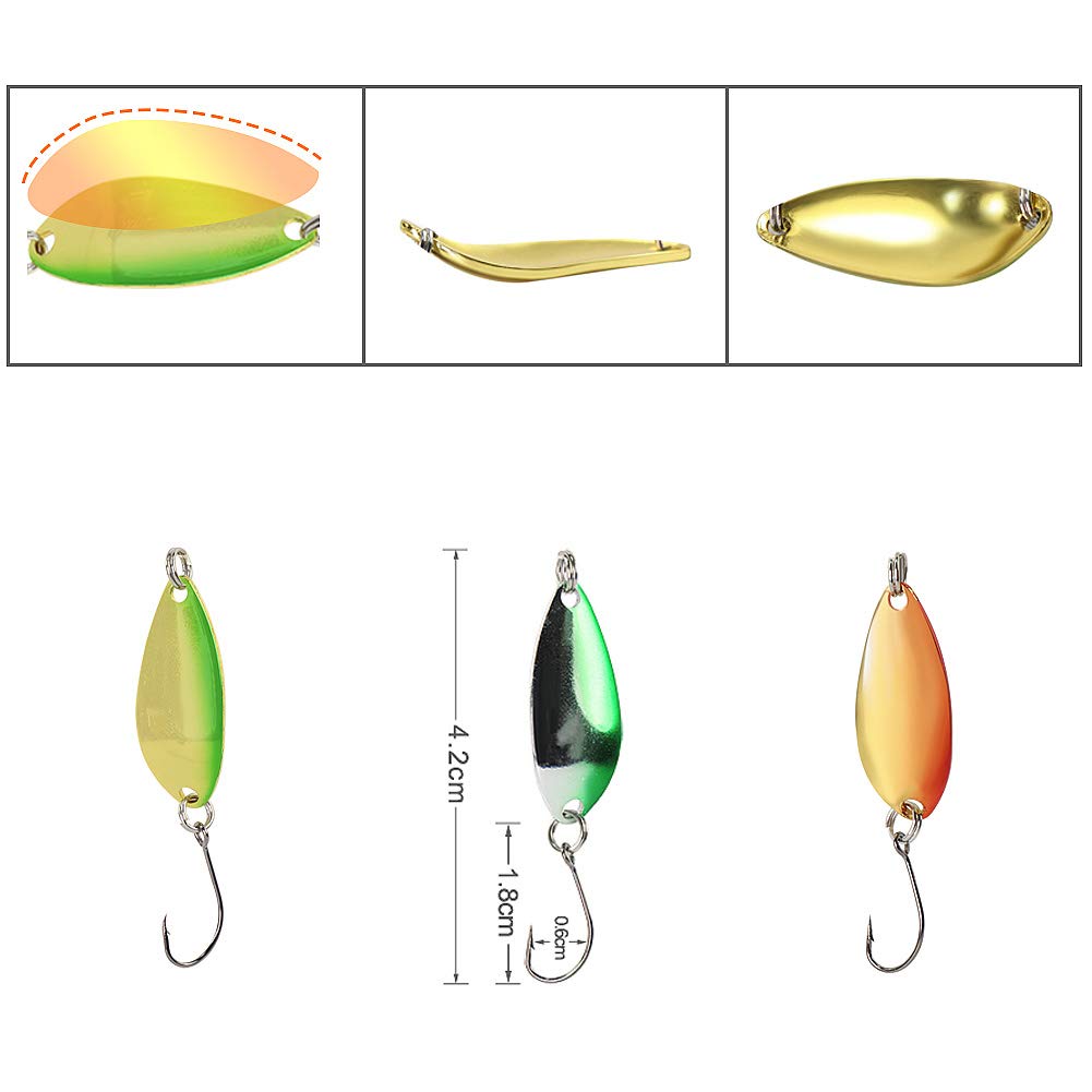 Type A spoon 1/8 oz – seven pieces side view