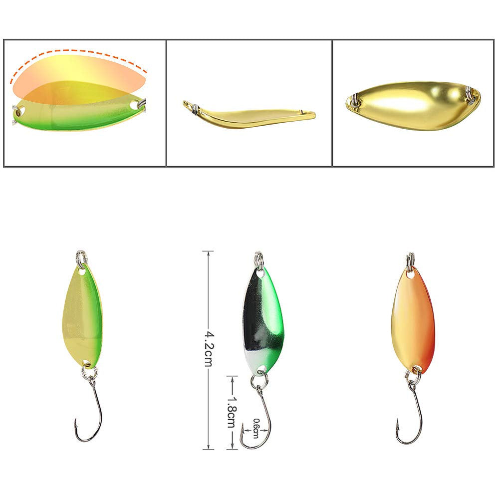 Type A spoon 1/8 oz – seven pieces side view
