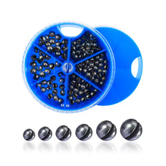 117-piece FishingPepo weights set showing 0.3g to 0.8g sizes