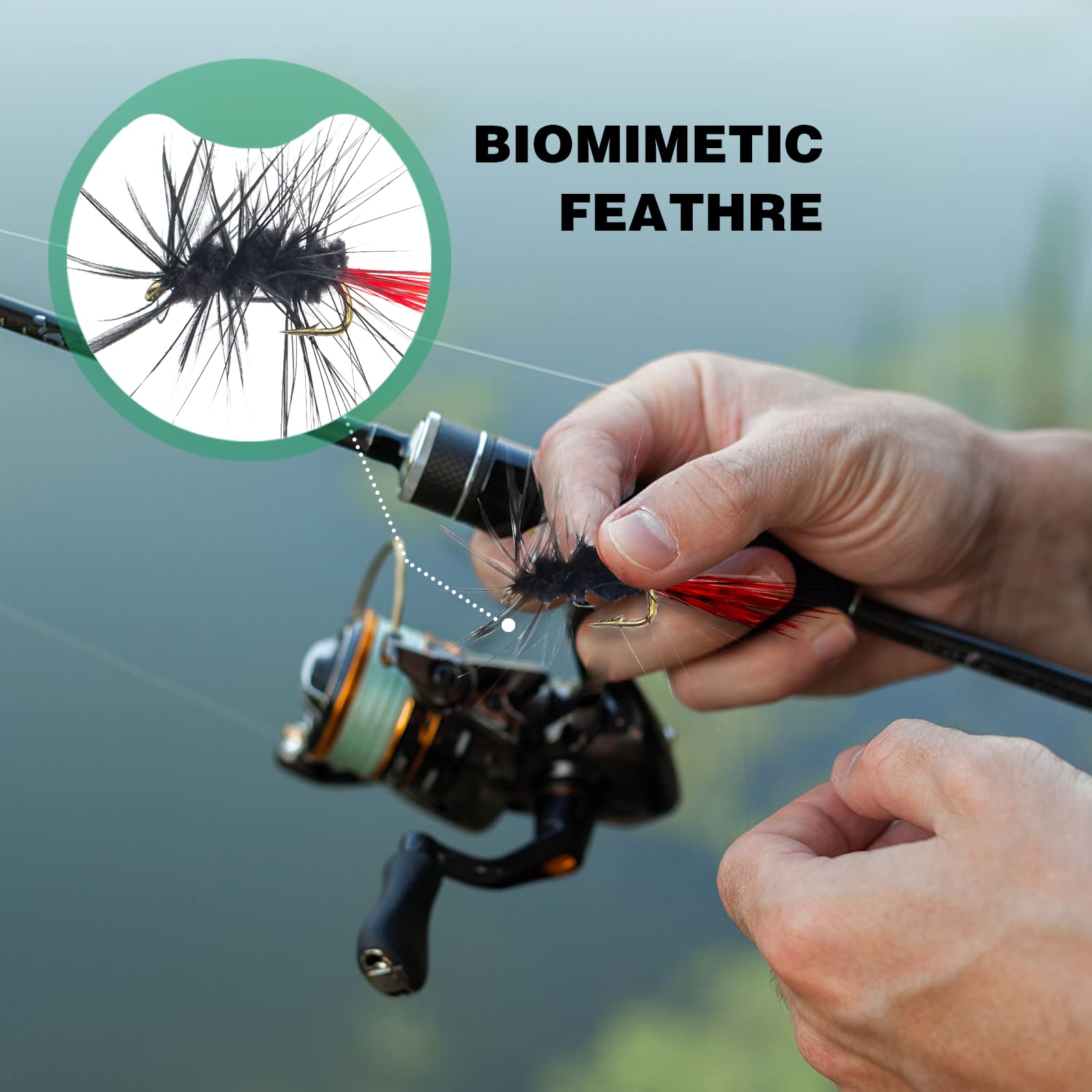 Topwater popper style flies for bass, panfish and trout