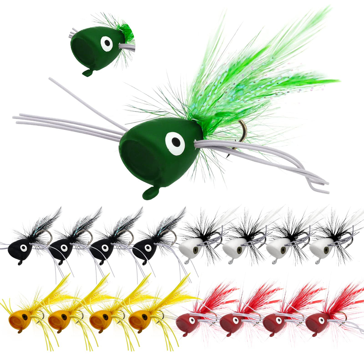 FishingPepo fly fishing poppers set - image 1
