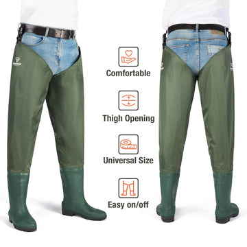 Fishingsir adjustable belt loop and takeup strap ensure comfortable, secure wear.