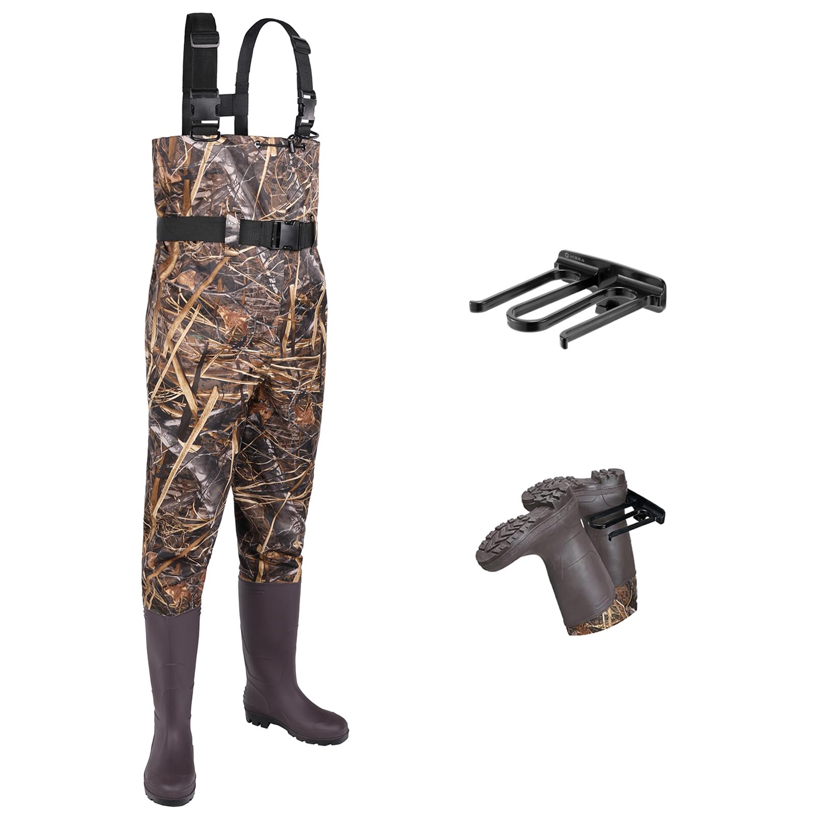 Fishingsir chest waders waterproof-nylon build keeps you dry in wet rivers.