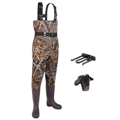 Fishingsir chest waders waterproof-nylon build keeps you dry in wet rivers.