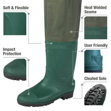 Fishingsir two-ply nylon/PVC fabric offers water and dirt resistance.