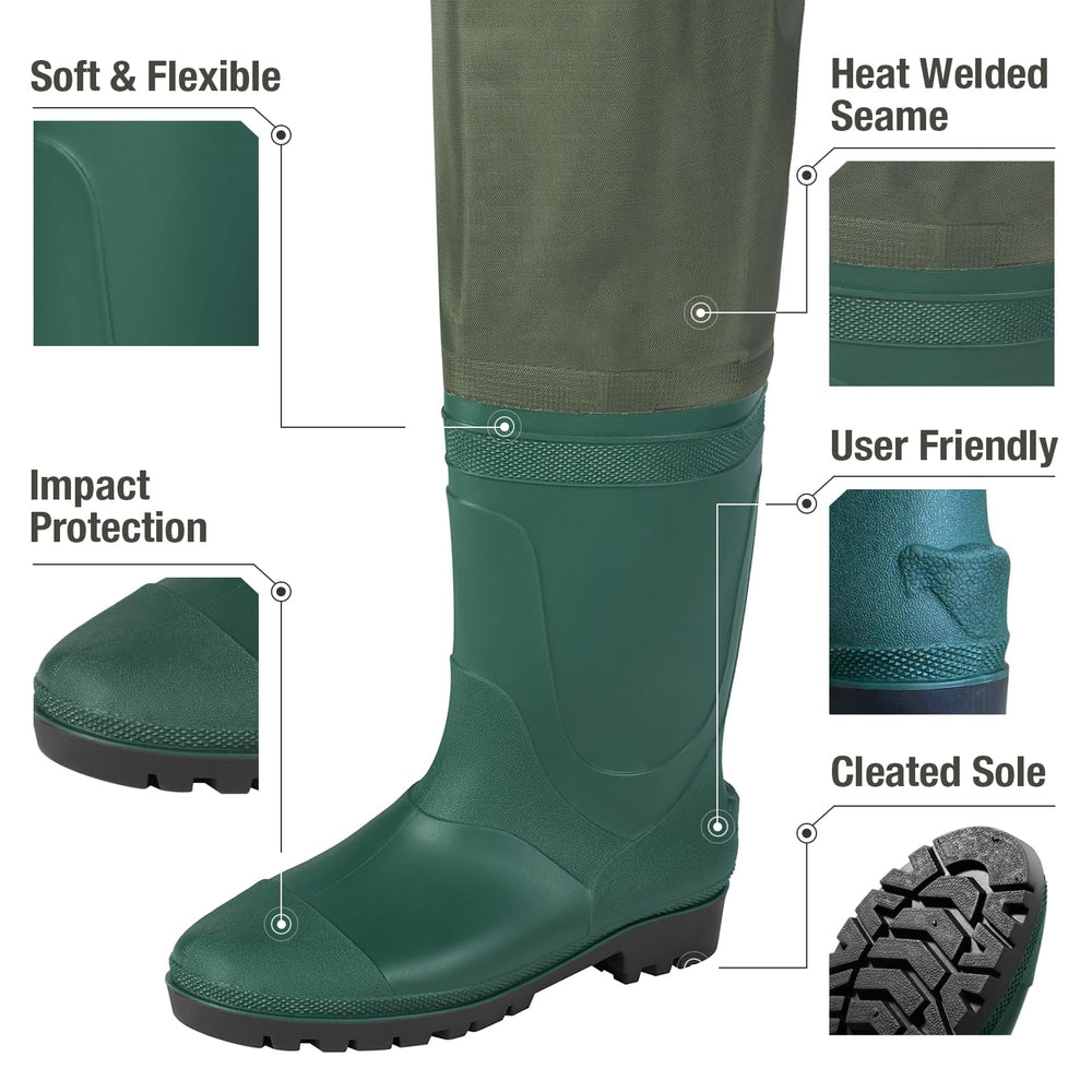 Fishingsir two-ply nylon/PVC fabric offers water and dirt resistance.