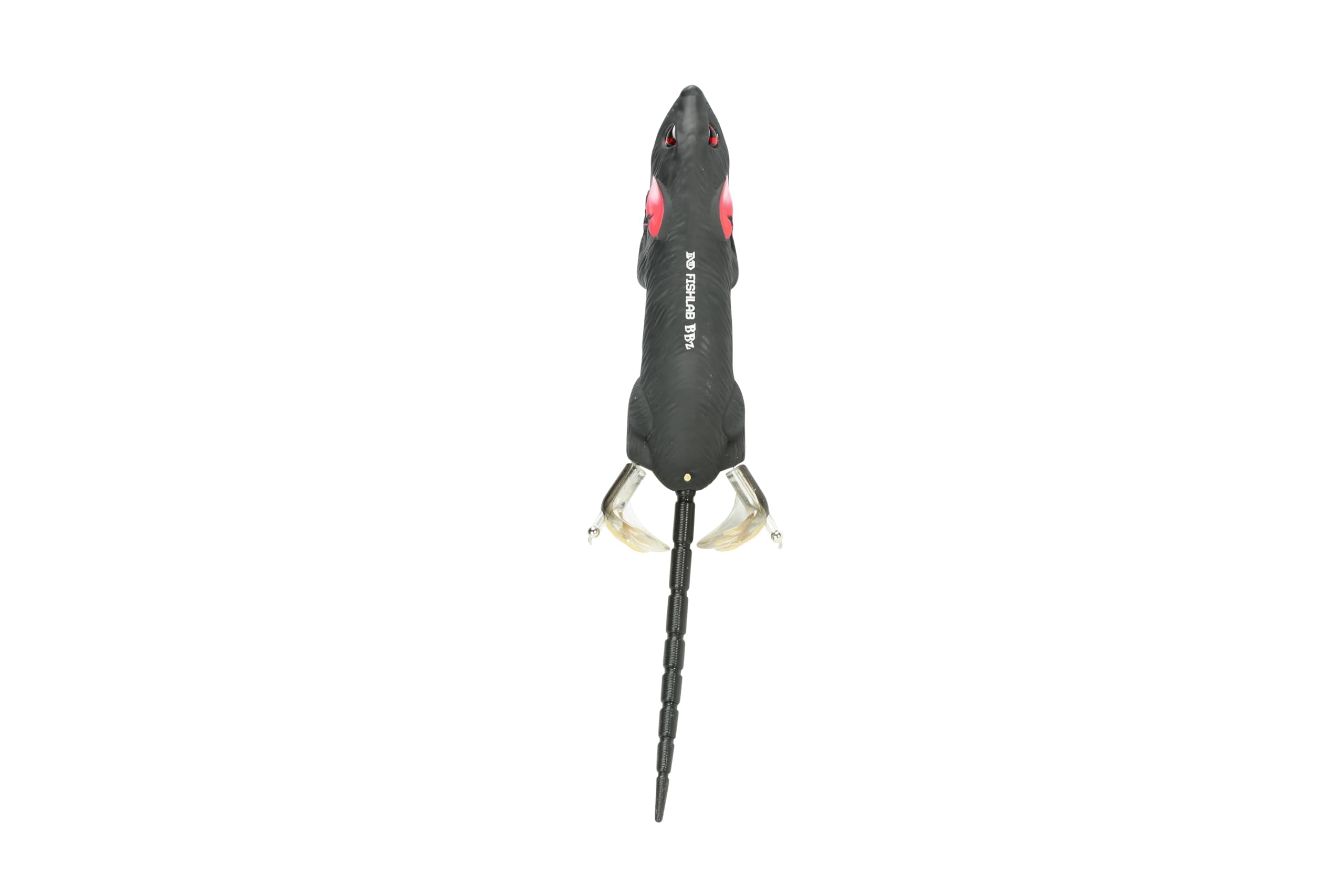 FishLab BBZ Bio Rat 7in black in action shows large splash for walk-the-dog retrieves.