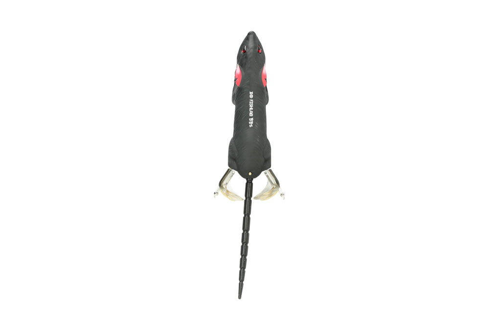 FishLab BBZ Bio Rat 7in black in action shows large splash for walk-the-dog retrieves.