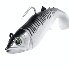 FishLab Mack Attack 9.5-ounce soft swimbait, paddle-tail, ideal for current jigging and deep drops.